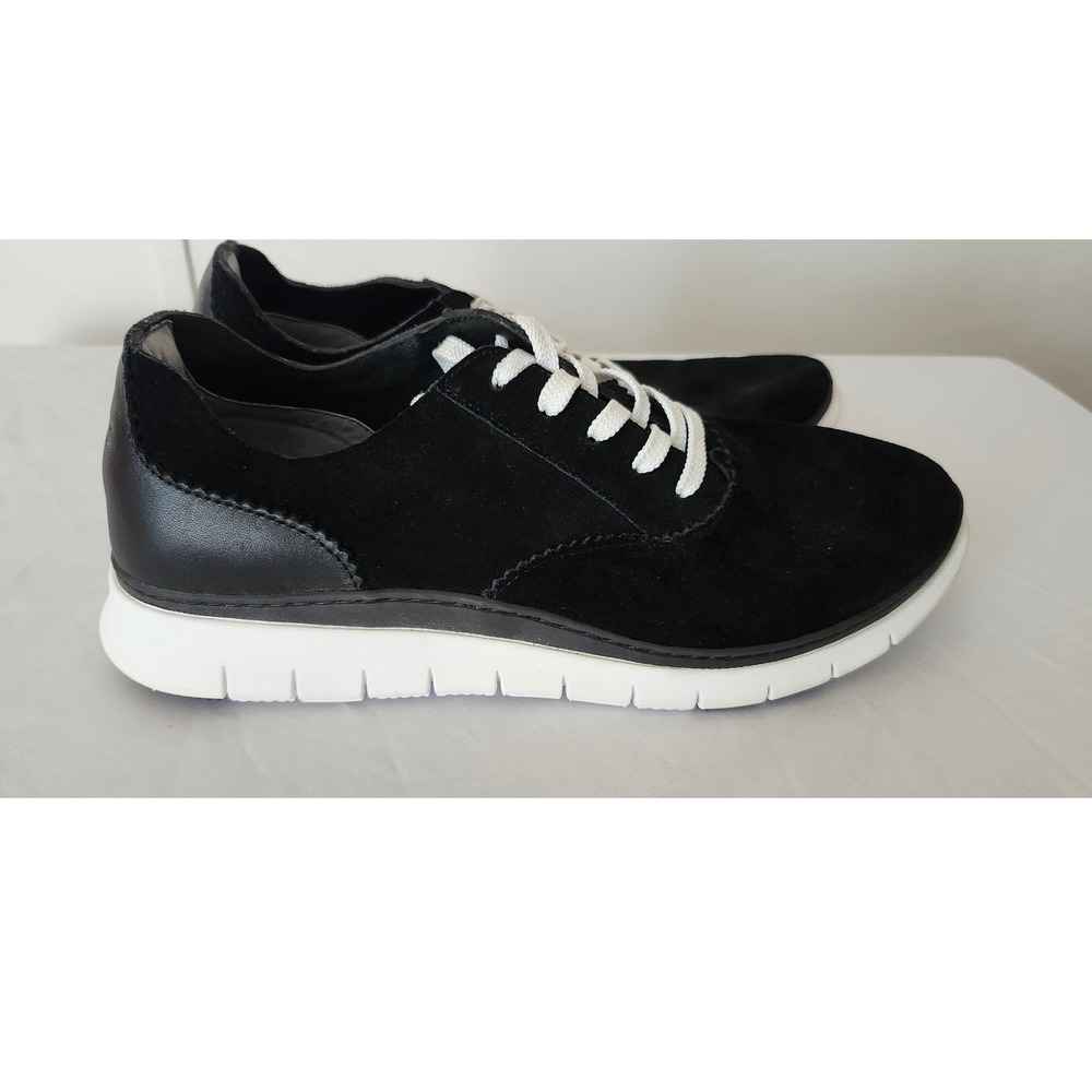 Vionic Taylor Black Suede Leather Lace Up Sneakers Orthotic Shoes 355TAYLOR 10